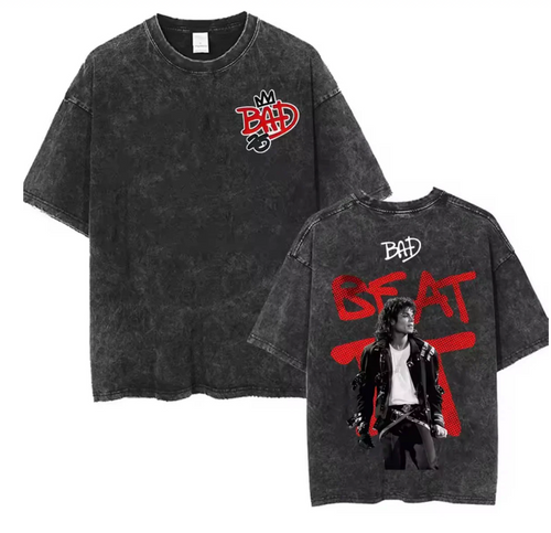 MJ BAD 25 Graphic T-Shirt - Cotton Oversized Tee
